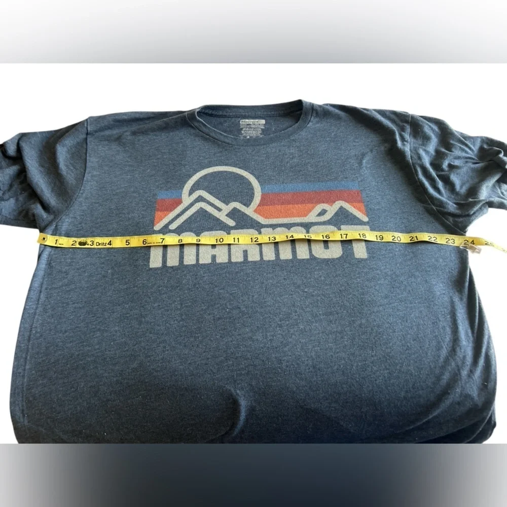 Marmot Gray Short Sleeve Tee Adventure Graphic Sz XL - Picture 4 of 5